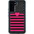Polka Dots and Stripes Heart in Pink Galaxy S24 Plus Waterproof Case