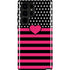 Polka Dots and Stripes Heart in Pink Galaxy S25 Ultra Impact Case