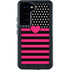 Polka Dots and Stripes Heart in Pink Galaxy S24 Waterproof Case