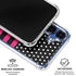 Polka Dots and Stripes Heart in Pink Galaxy S25 Clear Case