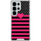 Polka Dots and Stripes Heart in Pink Galaxy S25 Ultra Clear Case