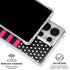Polka Dots and Stripes Heart in Pink Galaxy S25 Ultra Clear Case