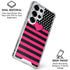 Polka Dots and Stripes Heart in Pink Galaxy S25 Ultra Clear Case