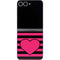 Polka Dots and Stripes Heart in Pink Galaxy Z Flip6 Skin