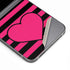 Polka Dots and Stripes Heart in Pink Galaxy Z Flip6 Skin