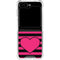 Polka Dots and Stripes Heart in Pink Galaxy Z Flip6 Clear Case