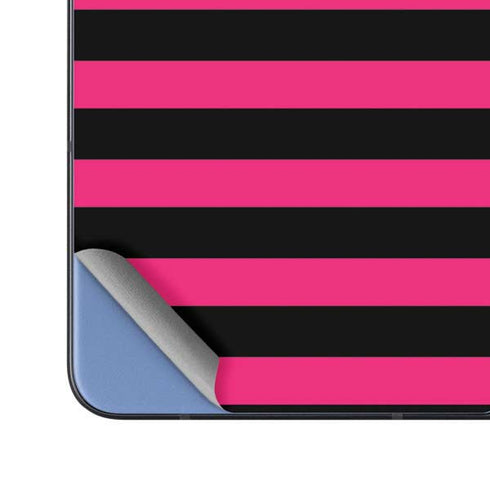 Polka Dots and Stripes Heart in Pink Galaxy Z Fold5 5G Skin