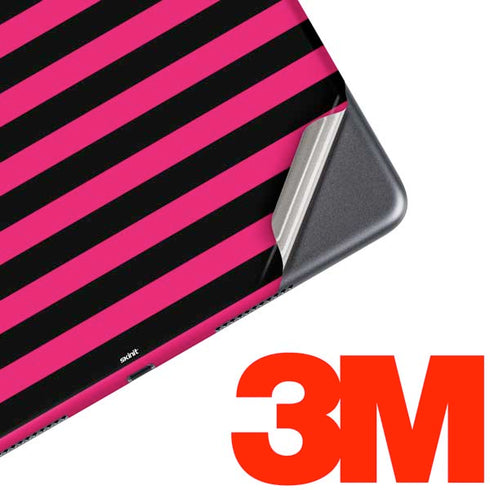 Polka Dots and Stripes Heart in Pink iPad Skins