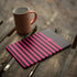 Polka Dots and Stripes Heart in Pink iPad Skins