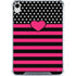 Polka Dots and Stripes Heart in Pink iPad 11th Gen (2025) Clear Case