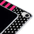 Polka Dots and Stripes Heart in Pink iPad 11th Gen (2025) Clear Case
