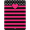 Polka Dots and Stripes Heart in Pink Apple iPad Air Skin