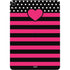 Polka Dots and Stripes Heart in Pink Apple iPad Air Skin