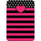 Polka Dots and Stripes Heart in Pink Apple iPad Mini Skin