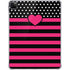 Polka Dots and Stripes Heart in Pink iPad Pro 11in (2024) Clear Case