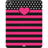 Polka Dots and Stripes Heart in Pink iPad Pro 13in M4 (2024) Skin