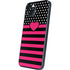 Polka Dots and Stripes Heart in Pink iPhone Skins