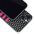 Polka Dots and Stripes Heart in Pink iPhone Skins