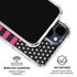 Polka Dots and Stripes Heart in Pink iPhone 15 Clear Case