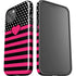 Polka Dots and Stripes Heart in Pink iPhone 15 Impact Case