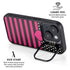 Polka Dots and Stripes Heart in Pink iPhone 15 Kickstand Case