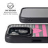 Polka Dots and Stripes Heart in Pink iPhone 15 Kickstand Case