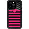 Polka Dots and Stripes Heart in Pink iPhone 15 Pro Waterproof Case