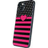 Polka Dots and Stripes Heart in Pink iPhone 15 Skin