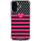Polka Dots and Stripes Heart in Pink iPhone 16 Clear Case
