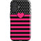 Polka Dots and Stripes Heart in Pink iPhone 16 Impact Case