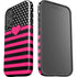 Polka Dots and Stripes Heart in Pink iPhone 16 Impact Case