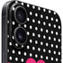 Polka Dots and Stripes Heart in Pink iPhone 16 Plus Skin