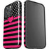 Polka Dots and Stripes Heart in Pink iPhone 16 Pro Impact Case