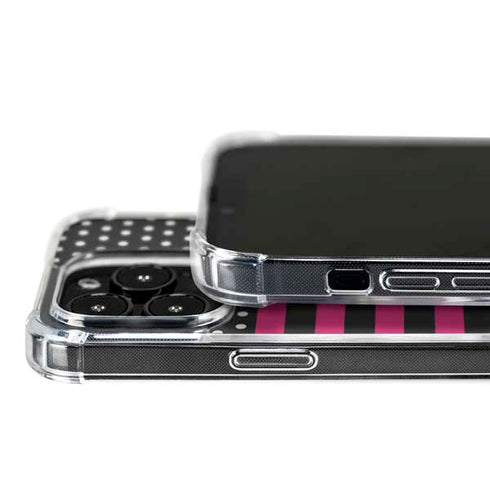 Polka Dots and Stripes Heart in Pink iPhone 16 Pro MagSafe Case