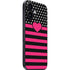 Polka Dots and Stripes Heart in Pink iPhone 16 Skin