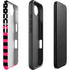 Polka Dots and Stripes Heart in Pink iPhone 16e Impact Case