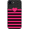 Polka Dots and Stripes Heart in Pink iPhone 16e Skin