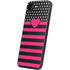Polka Dots and Stripes Heart in Pink iPhone 16e Skin