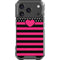 Polka Dots and Stripes Heart in Pink iPhone 18 Pro Clear Case