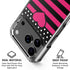 Polka Dots and Stripes Heart in Pink iPhone 18 Pro Clear Case