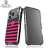 Polka Dots and Stripes Heart in Pink iPhone 18 Pro Clear Case