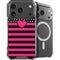 Polka Dots and Stripes Heart in Pink iPhone 18 Pro MagSafe Case