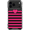 Polka Dots and Stripes Heart in Pink iPhone 18 Pro Max Clear Case