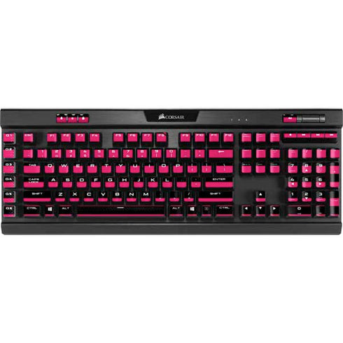 Polka Dots and Stripes Heart in Pink K95 RGB PLATINUM Mechanical Gaming Keyboard Skin