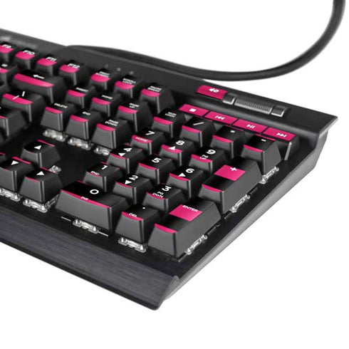 Polka Dots and Stripes Heart in Pink K95 RGB PLATINUM Mechanical Gaming Keyboard Skin