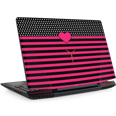 Polka Dots and Stripes Heart in Pink Legion Y720 Skin