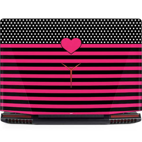 Polka Dots and Stripes Heart in Pink Legion Y720 Skin