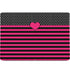 Polka Dots and Stripes Heart in Pink MacBook Skins