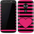 Polka Dots and Stripes Heart in Pink Moto E5 Play Skin