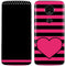 Polka Dots and Stripes Heart in Pink Moto E5 Plus Skin
